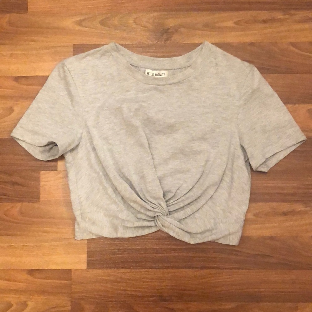 Wild Honey Gray Crop Top